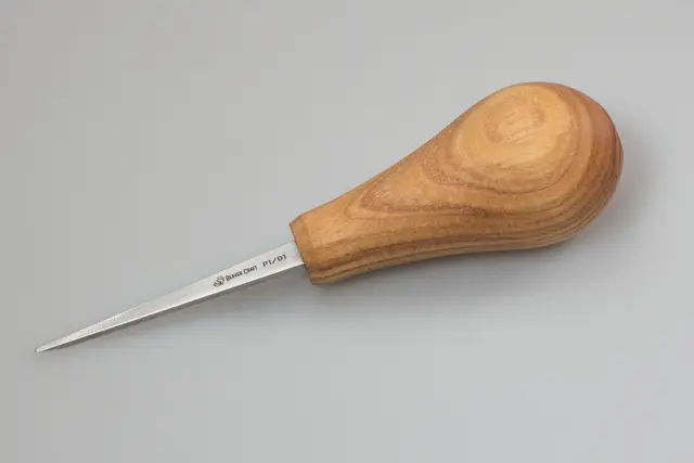 Treskjærerjern 1/1. Enhånds Beavercraft. Rett skjær. 1mm. 