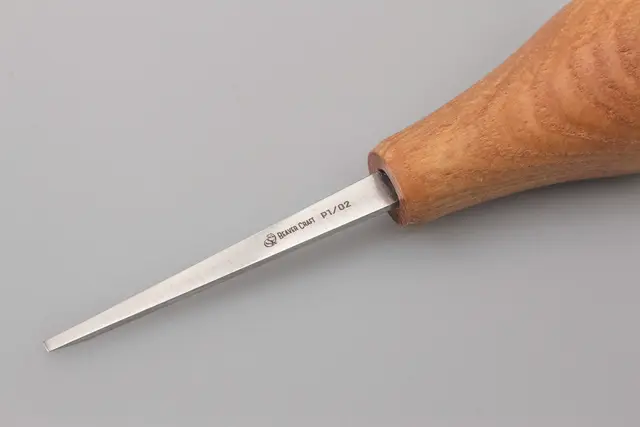 Treskjærerjern 1/2. Enhånds Beavercraft. Rett skjær. 2mm. 