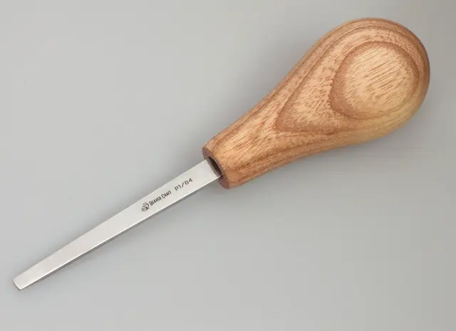 Treskjærerjern 1/4. Enhånds Beavercraft. Rett skjær. 4mm. 