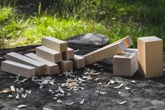 Emner til figurskj&#230;ring i lind 18 stk firkant-emner. Beavercraft