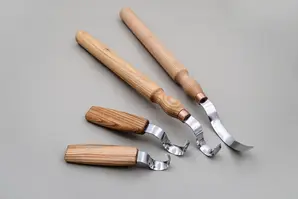 Knivsett S11 til skje, kopper og kar 4 kniver. Venstrehendt. Beavercraft