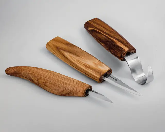 Spikkesett S17 til treskje mm. Venstre 3 kniver og slipeutstyr. Beavercraft 