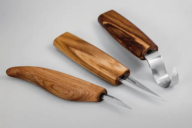 Spikkesett S17 til treskje mm. Venstre 3 kniver og slipeutstyr. Beavercraft 