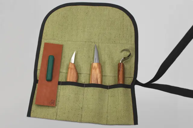 Spikkesett S17 til treskje mm. Venstre 3 kniver og slipeutstyr. Beavercraft 