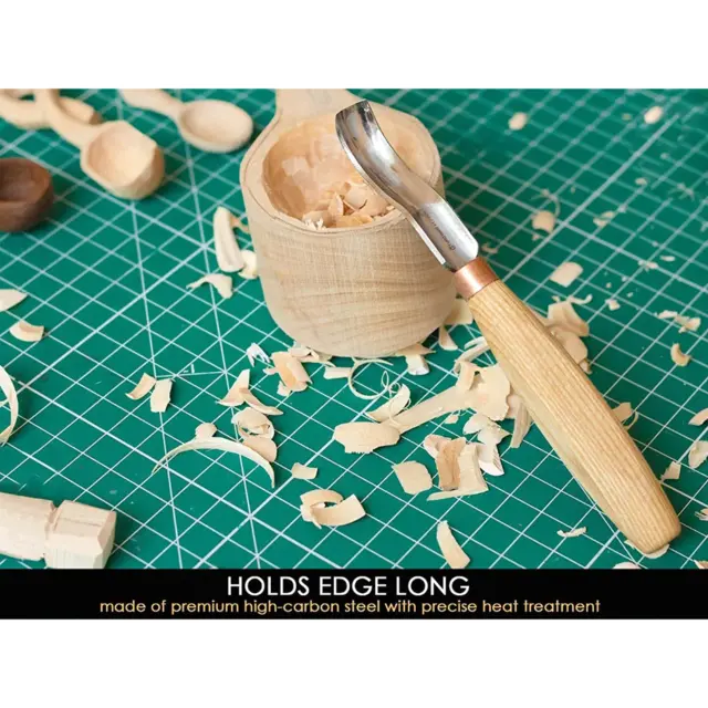 Treskjærerjern K8A/14. Enhånds Beavercraft. lang skulp. 