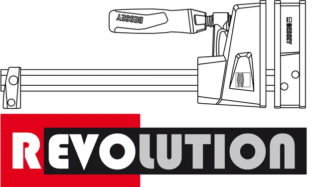 K-body Revo tvinge 2000 mm - KRE200-2K Limtvinger - Bessey 