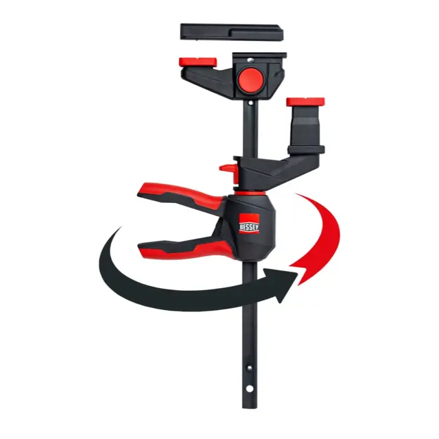 Enhåndstvinge EZR360 2 stk Bessey, Roterende håndtak 