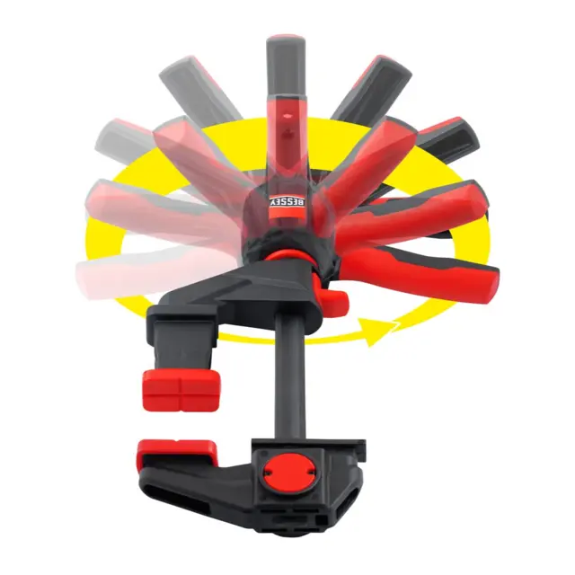 Enhåndstvinge EZR360 2 stk Bessey, Roterende håndtak 