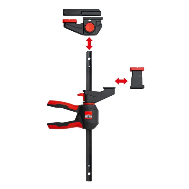 Enhåndstvinge EZR360 2 stk Bessey, Roterende håndtak 