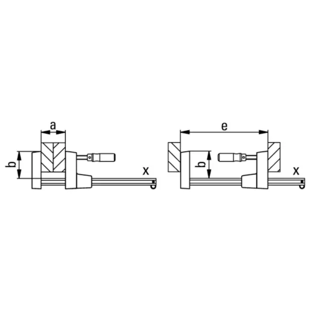 Parallelltvinge 600x80mm - UK60 - Bessey Bessey 