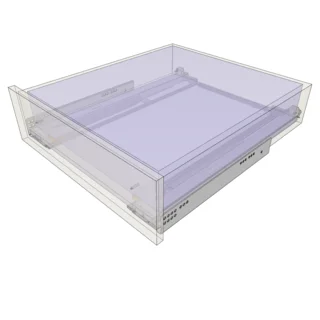 Movento for Treboks M/Demp 550mm Komplett sett skuffeskinne til treboks