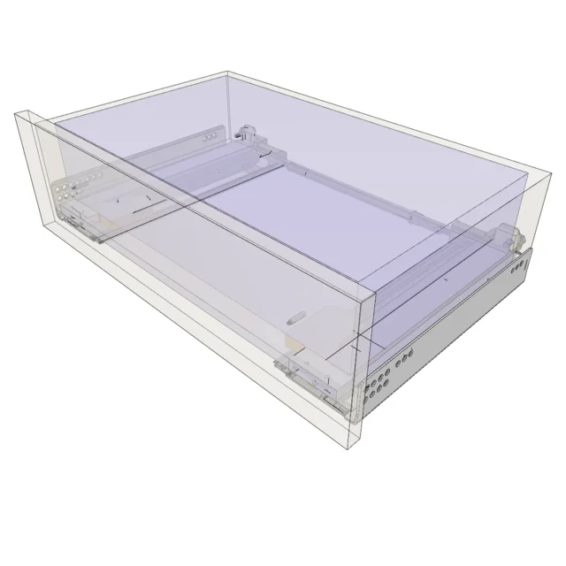 Movento for Treboks M/Demp 300mm Komplett sett skuffeskinne til treboks 