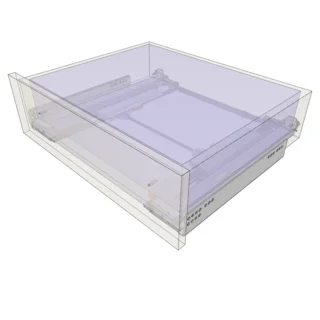 Movento for Treboks M/Demp 400mm Komplett sett skuffeskinne til treboks