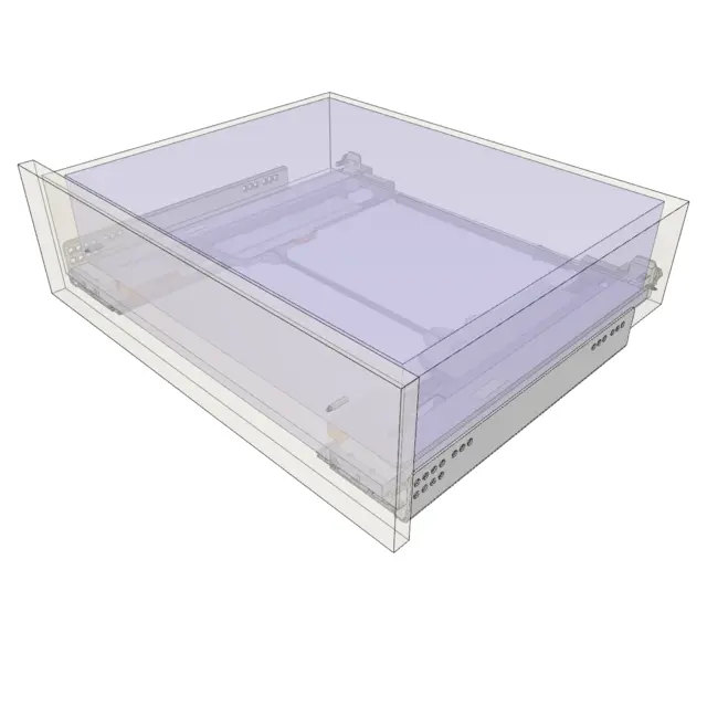 Movento for Treboks M/Demp 400mm Komplett sett skuffeskinne til treboks 