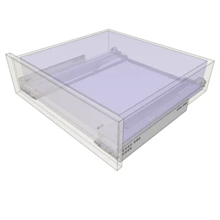 Movento for Treboks M/Demp 450mm Komplett sett skuffeskinne til treboks