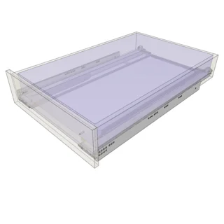 Movento for Treboks M/Demp 750mm Komplett sett skuffeskinne til treboks