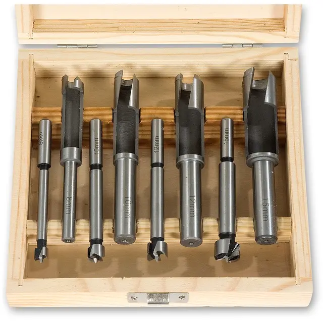 Forstner Bit og Pluggbor Sett 8-15mm 