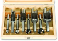FORSTNER BIT OG PLUGGBOR SETT 15-30MM
