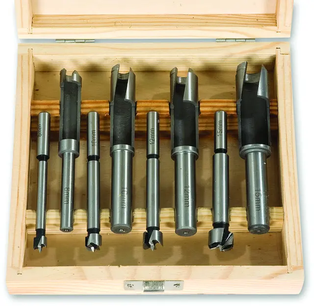 Forstner Bit og Pluggbor Sett 8-15mm 
