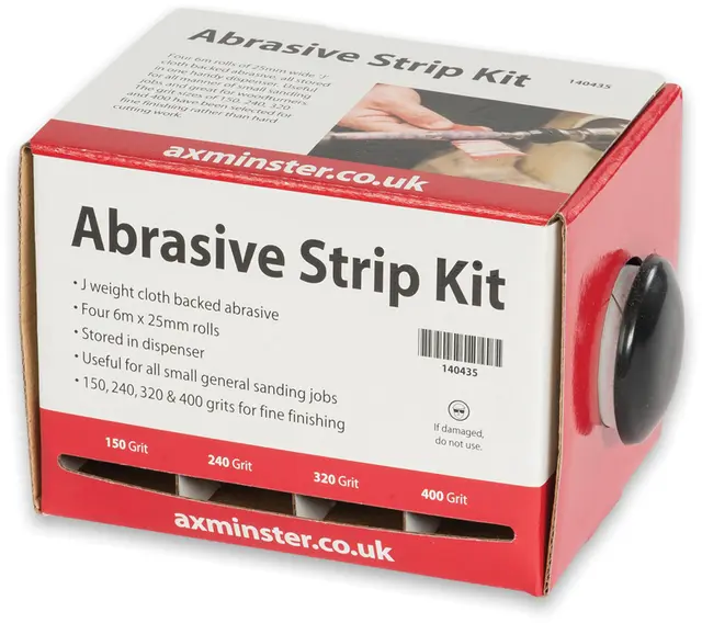 Smergelpapir Kit 25mmx6M - Tredreiing K150, K240, K320 og K400 