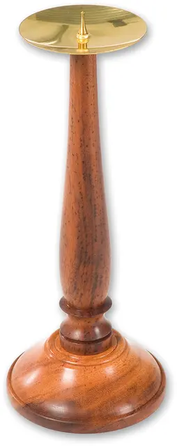 Lystallerken med søyle (messing) 