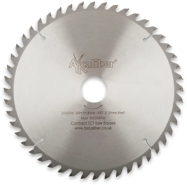 Sagblad. 205mm. 48 Tenner Axcaliber Contract ekstra tynn 