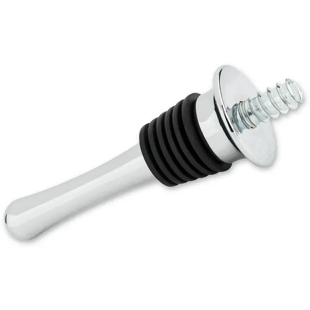 Vinflaskepropp 79X29 mm - Dråpeform Med Gummikrans -Sølv 