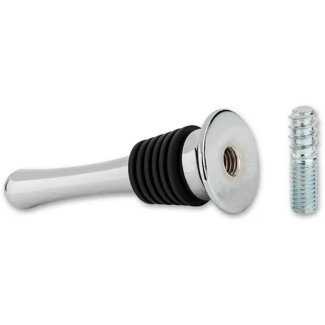 Vinflaskepropp 79X29 mm - Dråpeform Med Gummikrans -Sølv 