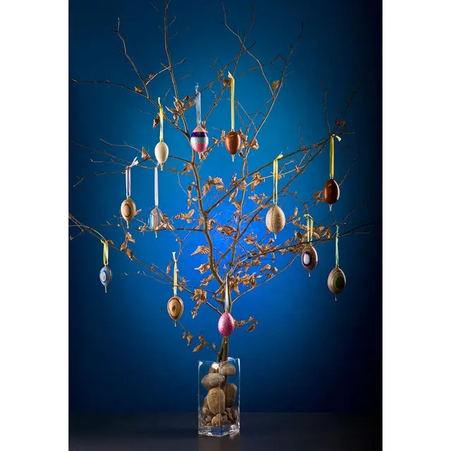 Påskepynt/Juletre Ornament Sett- Gull 7 X 35 mm Hylse. 