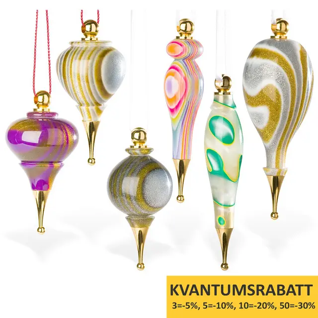 Påskepynt/Juletre Ornament Sett- Gull 7 X 35 mm Hylse. 