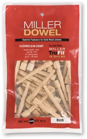 Miller Dowel 1X, 40 Stk Bjørk