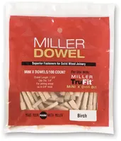 Miller Dowel Mini, 100 Stk Bjørk