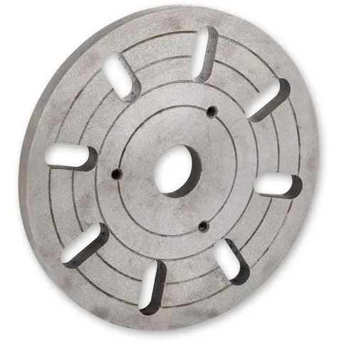 Planskive for CS2 minimetalldreiebenk. 160 mm. Diameter.