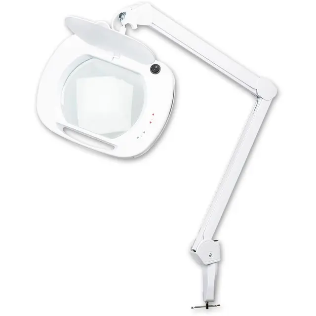 Arbeidslampe med Lupe. LED Med dimmer og justerbar Kelvin 