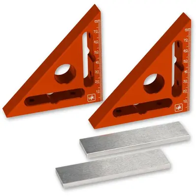 UJK Monteringsvinkel 75mm. Par Aluminium. med festehull 