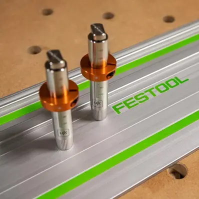 UJK Parf Dog til Festool Skinne. 2 stk Med Dybdestoppere 