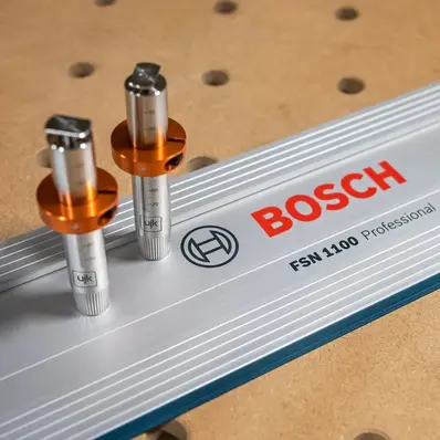UJK Parf Dog til Bosch Skinne. 2 stk Med Dybdestoppere 