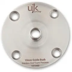 Styrehylse 10 mm utv. - rustfritt &#216;60 mm festeplate