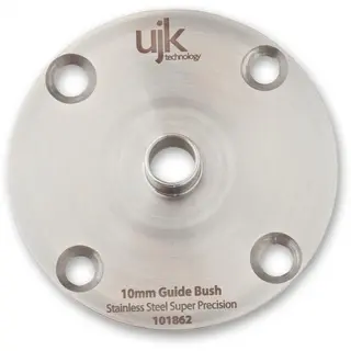 Styrehylse 10 mm utv. - rustfritt &#216;60 mm festeplate