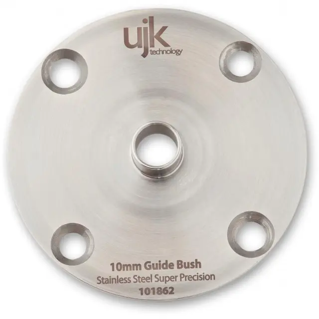 Styrehylse 10 mm utv. - rustfritt Ø60 mm festeplate 