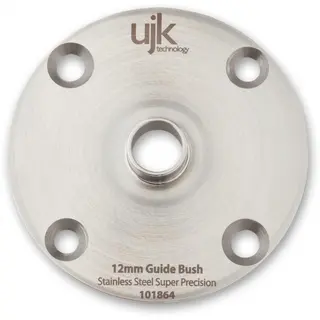 Styrehylse 12 mm utv. - rustfritt Ø60 mm festeplate