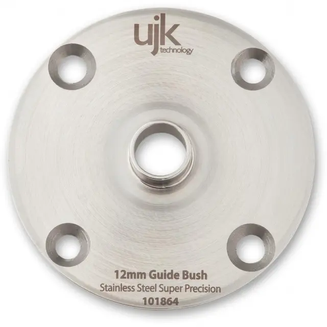 Styrehylse 12 mm utv. - rustfritt Ø60 mm festeplate 