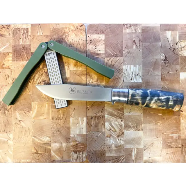 Foldbart Slipestål med Diamantstein Brusletto 