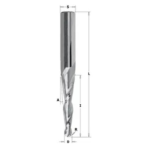 Spiralfres.Konisk med 3,2 mm. kule CNC/3D