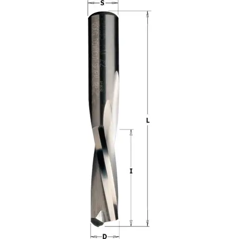 Ned-Kutt Spiralstål Massiv HM. Tange. 12,7 mm