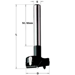 Beslagbor 14mm.  . med Hm. Skj&#230;r