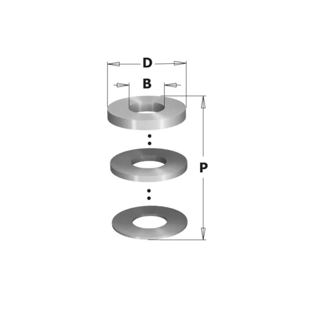 Avstandsringsett 15 stk Ø55 mm Boring 31,75 mm – for 694.015.31 