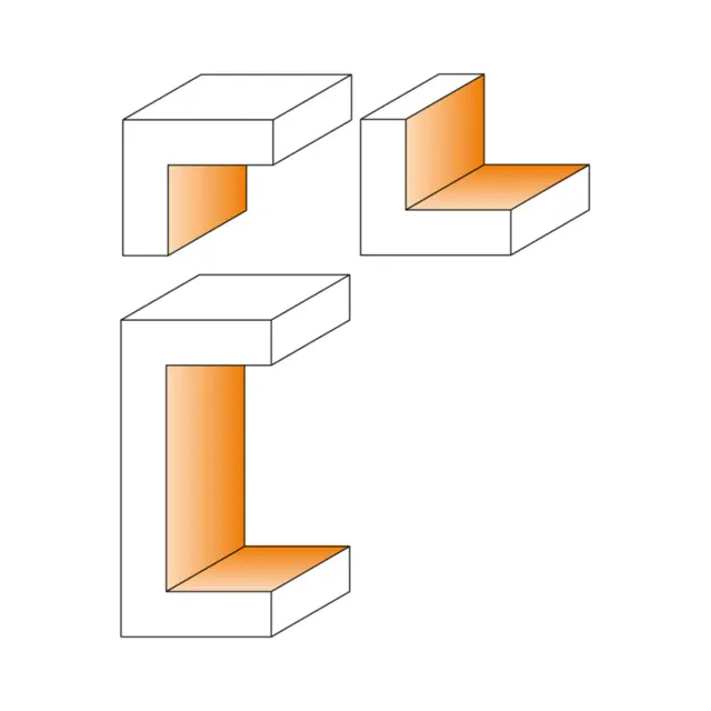 Fals- og notkutterhode D=125 x 50 x 40mm 