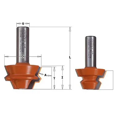 22.5 Deg.Lock Miter Set Hw S=1/2 D=1-15/ 