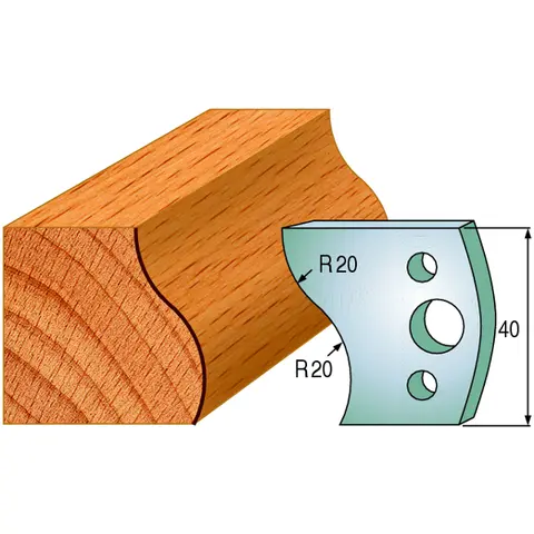 Standard Profilskj&#230;r Nr.009 2Stk. Kniver 40x4 mm SP